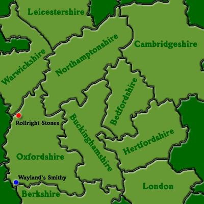 Map of England: Central South