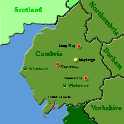 Map of Northen England