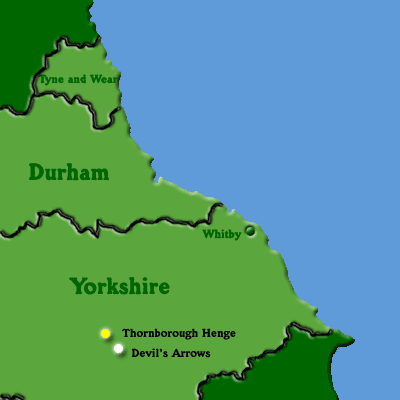 Map of England: North East
